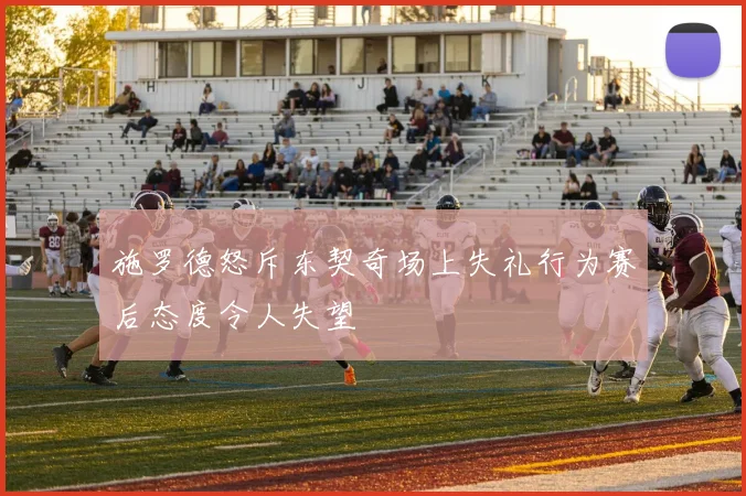 施罗德怒斥东契奇场上失礼行为赛后态度令人失望