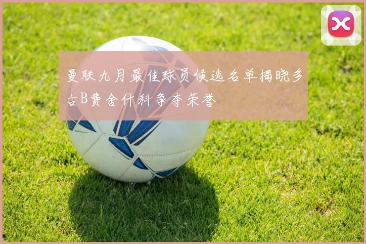 曼联九月最佳球员候选名单揭晓多古B费舍什科争夺荣誉